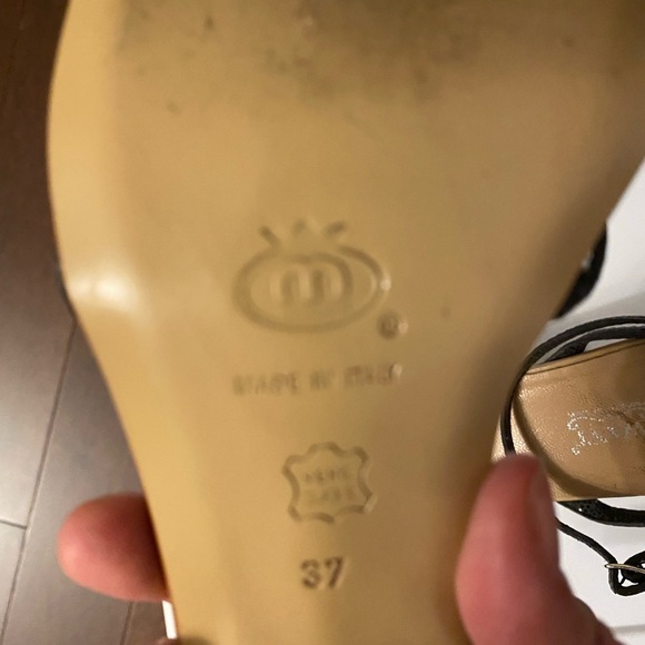 Black snakeskin heels made in Italy size 37 - Picture 4 of 7